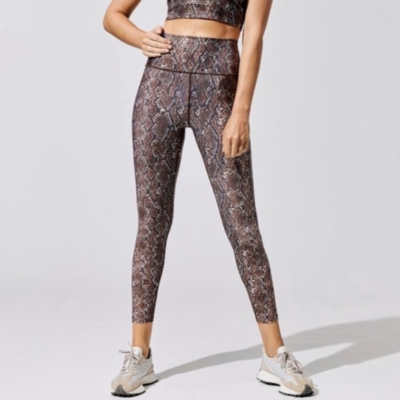 Carbon38 Printed High Rise 7/8 Legging in True Snake - Picture 1 of 13
